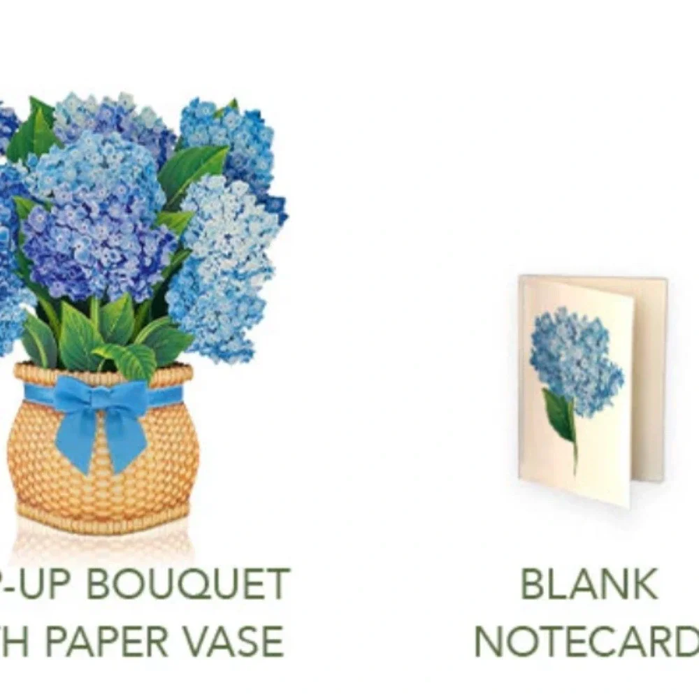 New Hydrangea Freshcut Paper 3D‎ Pop Up Bouquet